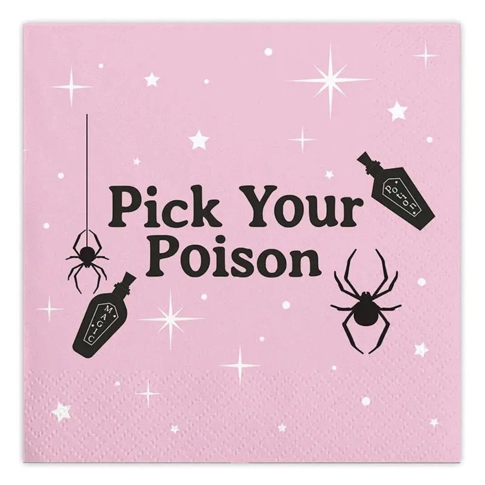NEW -PICK YOUR POISON - 20 PC NAPKIN
